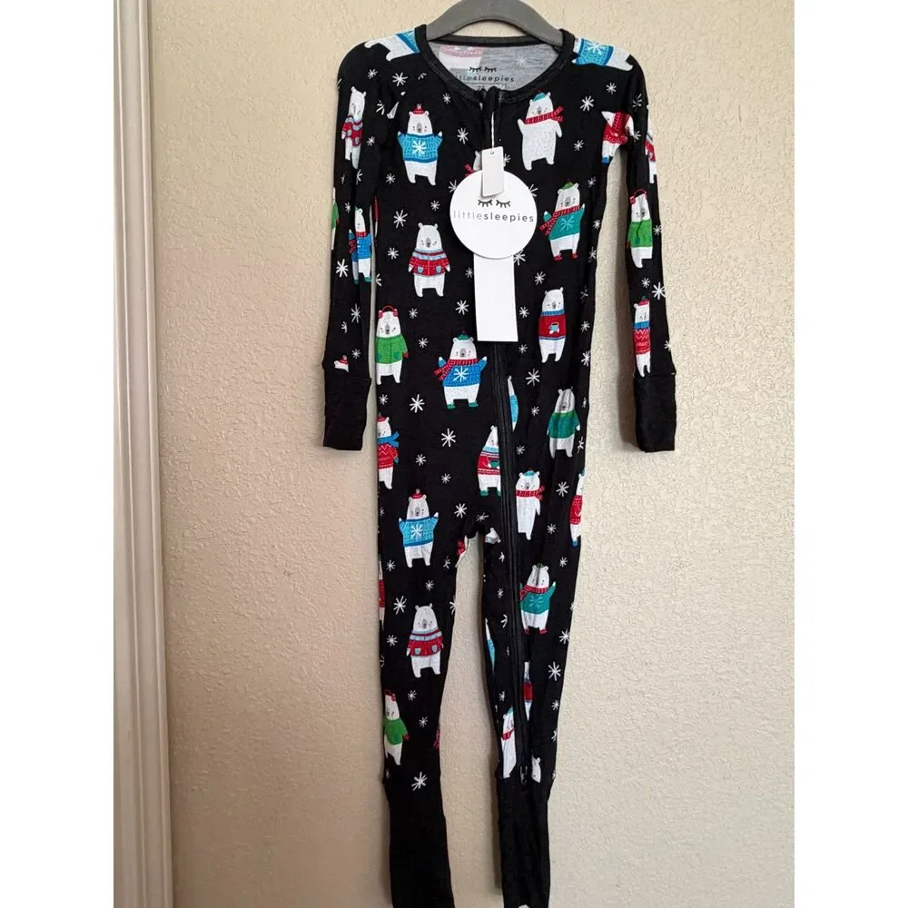 NWT Little Sleepies winter bears zippy 2T